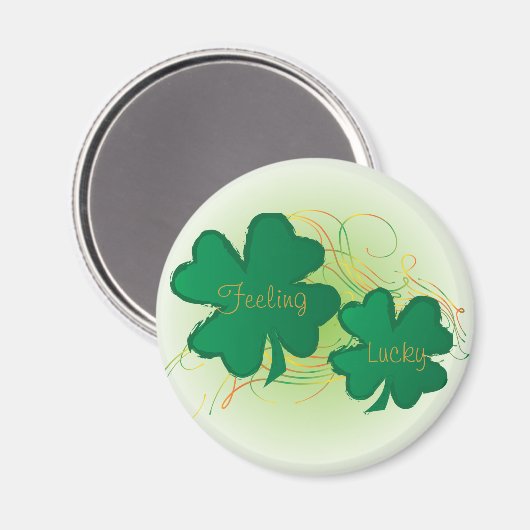 Voeling echt 🍀 Lucky St. Patrick Day Clover Magneet (Voorkant / Achterkant)