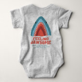 Voeling met Jawsome Shark Funny Summer Puns Baby B Romper (Achterkant)
