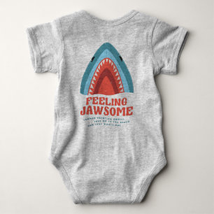 Voeling met Jawsome Shark Funny Summer Puns Baby B Romper