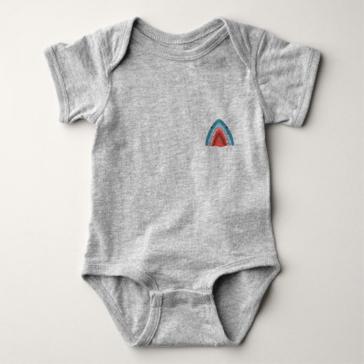 Voeling met Jawsome Shark Funny Summer Puns Baby B Romper (Voorkant)