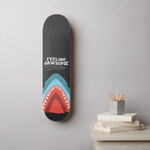 Voeling met Jawsome Shark Funny Summer Puns Beach Persoonlijk Skateboard