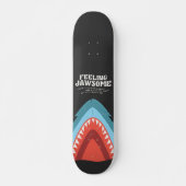 Voeling met Jawsome Shark Funny Summer Puns Beach Persoonlijk Skateboard (Voorkant)