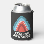 Voeling met Jawsome Shark Funny Summer Puns Blikjeskoeler (Blikje Voorkant)