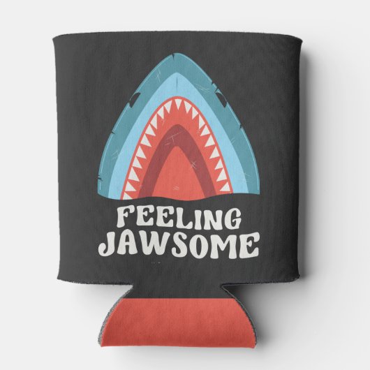Voeling met Jawsome Shark Funny Summer Puns Blikjeskoeler (Achterkant)