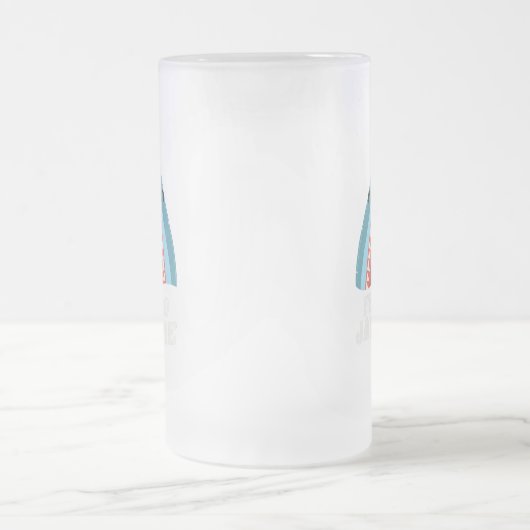 Voeling met Jawsome Shark Funny Summer Puns Matglas Bierpul (Center)