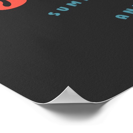 Voeling met Jawsome Shark Funny Summer Puns Poster (Hoek)