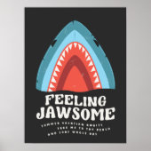 Voeling met Jawsome Shark Funny Summer Puns Poster (Voorkant)