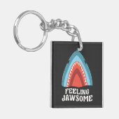Voeling met Jawsome Shark Funny Summer Puns Sleutelhanger (Voorkant Links)