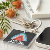 Voeling met Jawsome Shark Funny Summer Puns Sleutelhanger (Voorkant Rechts)