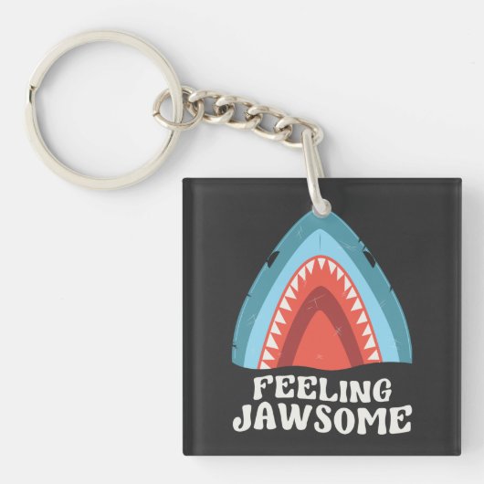 Voeling met Jawsome Shark Funny Summer Puns Sleutelhanger (Voorkant)