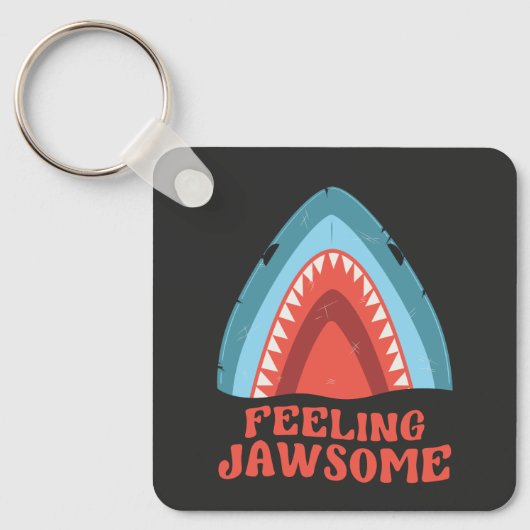 Voeling met Jawsome Shark Funny Summer Puns Sleutelhanger (Voorkant)
