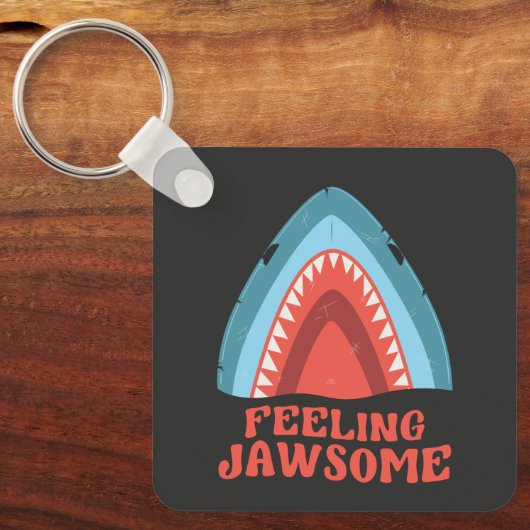 Voeling met Jawsome Shark Funny Summer Puns Sleutelhanger (Voorkant)