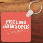 Voeling met Jawsome Shark Funny Summer Puns Sleutelhanger (Achterkant)