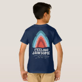 Voeling met Jawsome Shark Funny Summer Puns T-shirt (Achterkant volledig)