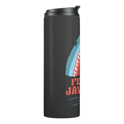 Voeling van Jawsome Shark Funny Summer Puns Therma Thermosbeker (Gedraaid links)