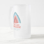 Voeling van Jawsome Shark Funny Summer Punts Frost Matglas Bierpul (Voorkant links)