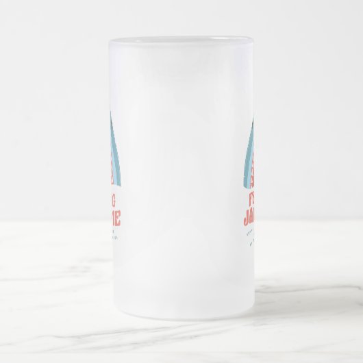 Voeling van Jawsome Shark Funny Summer Punts Frost Matglas Bierpul (Center)