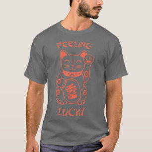 Voeling van Lucky Chinese Lucky Cat T-shirt Oranje