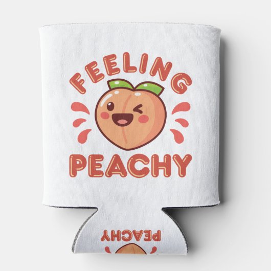 Voeling van Perachy Peach Fruit Happy Kawaii Blikjeskoeler (Achterkant)