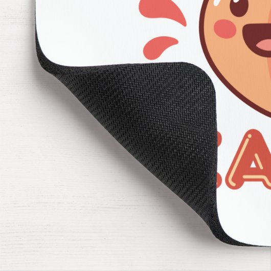 Voeling van Perachy Peach Fruit Happy Kawaii Muismat (Hoek)