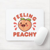 Voeling van Perachy Peach Fruit Happy Kawaii Muismat (Met muis)