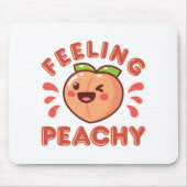 Voeling van Perachy Peach Fruit Happy Kawaii Muismat (Voorkant)