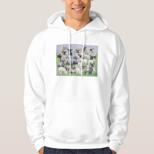 Voeling van schapen hoodie (Voorkant)