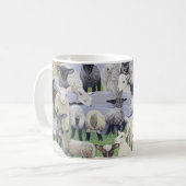 Voeling van schapen koffiemok (Voorkant links)