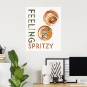 Voeling van Spritzy Oranje Cocktail Poster (Thuiskantoor)