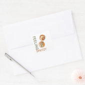 Voeling van Spritzy Oranje Cocktail Vierkante Sticker (Envelop)