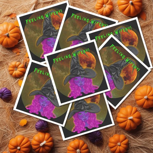 Voeling van Witchy Halloween Witch Table Decor Servet