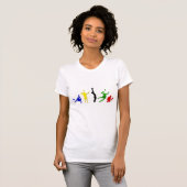 Voellybalspeler volleybalteam Mintonette art T-shirt (Voorkant volledig)