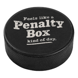Voelt als een penalty box dag hockey speler hockey puck
