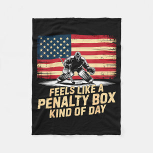 Voelt als een penalty box soort dag Funny Hockey Fleece Deken