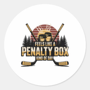 Voelt als een penalty box soort dag Funny Hockey  Ronde Sticker