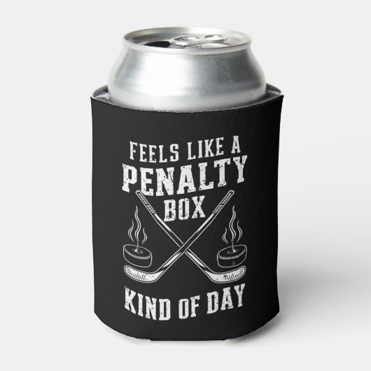 Voelt als een penaltybox soort dag hockey blikjeskoeler (Blikje Voorkant)