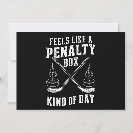 Voelt als een penaltybox soort dag hockey kaart (Voorkant)