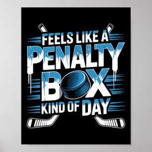 Voelt als een strafbank soort dag Funny Hockey Poster