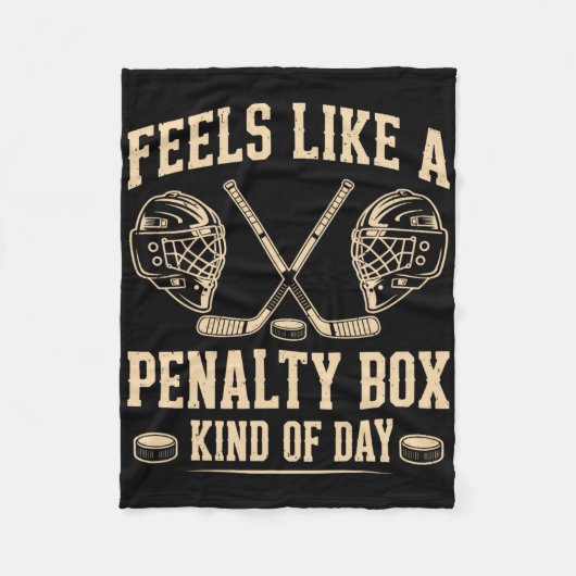 Voelt als een strafbank soort dag Funny IJshockey Fleece Deken (Voorkant)
