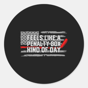 Voelt als een strafbank soort dag Funny IJshockey Ronde Sticker