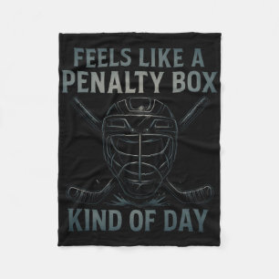 Voelt als een strafbank soort dag Hockey humor Fleece Deken