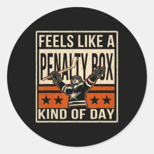 Voelt als een strafbank soort dag humor ijs hok ronde sticker