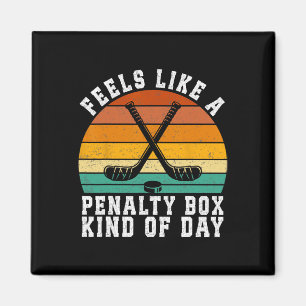 Voelt als een strafbank soort dag Retro Hockey Magneet
