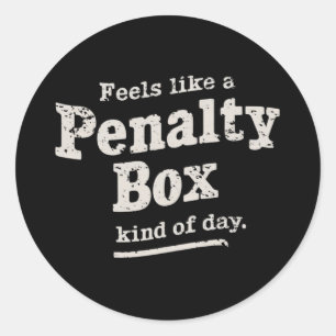 Voelt als een strafhok dag hockeyspeler  ronde sticker