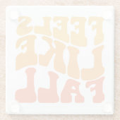 Voelt als Herfst Glazen Onderzetter (Achterkant)