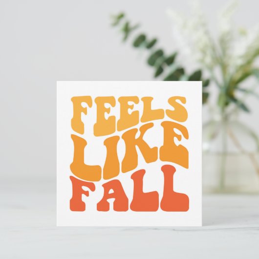 Voelt als Herfst Kaart (Staand voorkant)