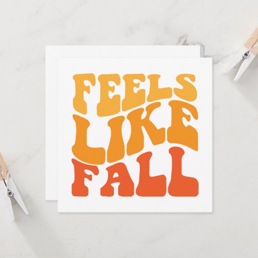 Voelt als Herfst Kaart (Voorkant / Achterkant in situ)