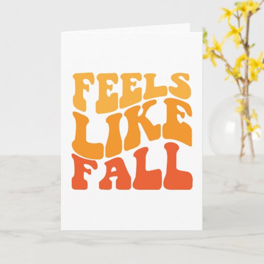 Voelt als Herfst Kaart (Gele Bloem)