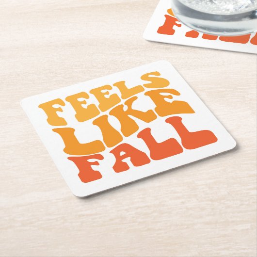 Voelt als Herfst Kartonnen Onderzetters (Schuin)