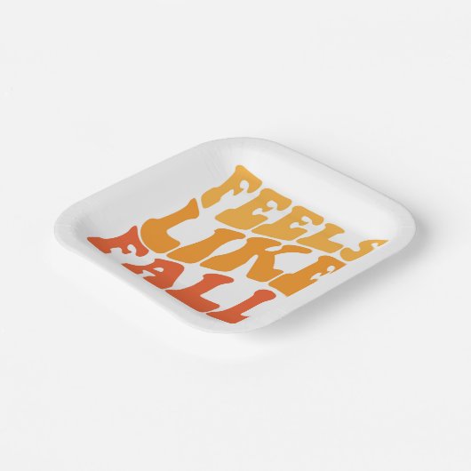 Voelt als Herfst Papieren Bordje (Gebogen)